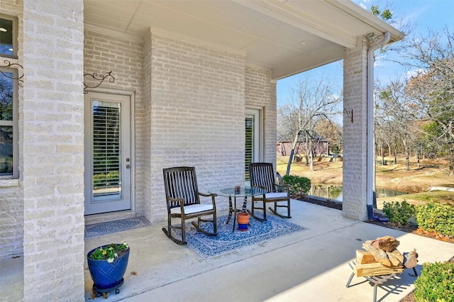 view of patio / terrace featuring covered porch