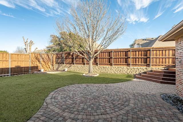 view of yard with a patio