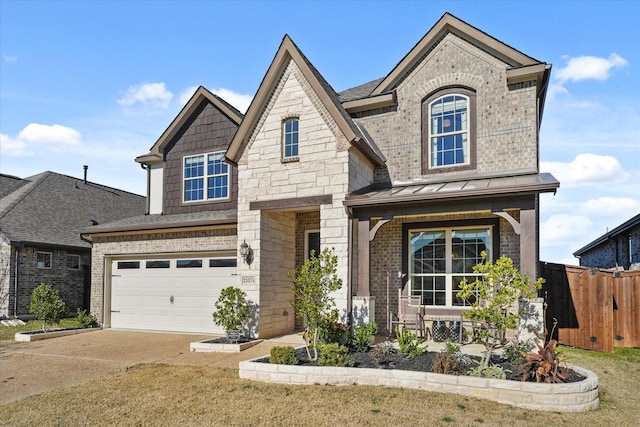 view of front of house featuring a garage