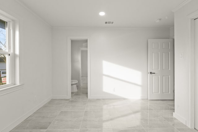 interior space featuring ornamental molding