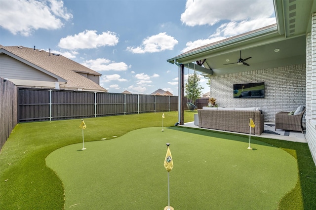 view of property's community with an outdoor living space