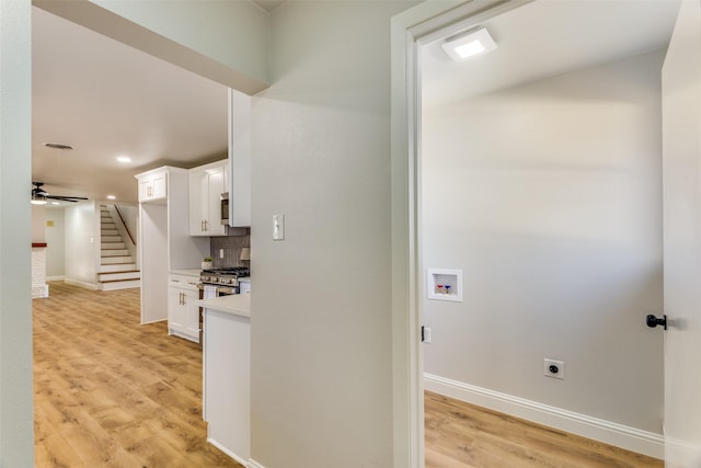 interior space featuring light hardwood / wood-style floors