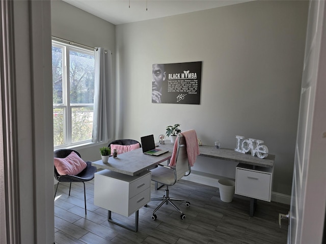 office space featuring a wealth of natural light