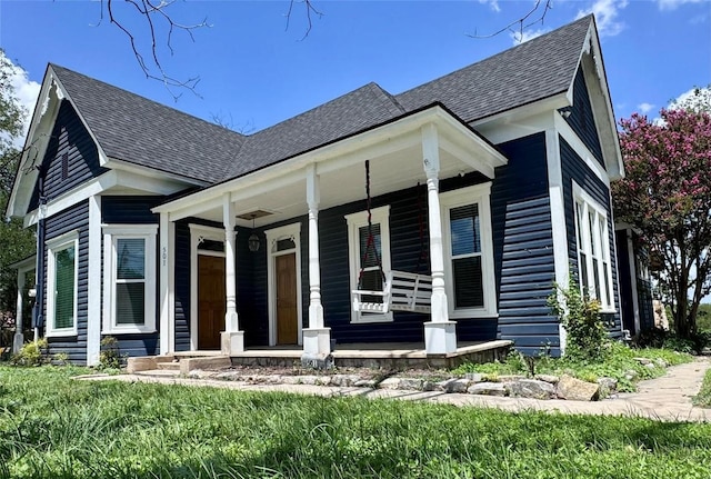 exterior space featuring covered porch