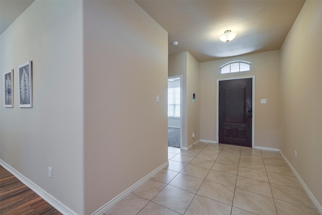 view of tiled entrance foyer