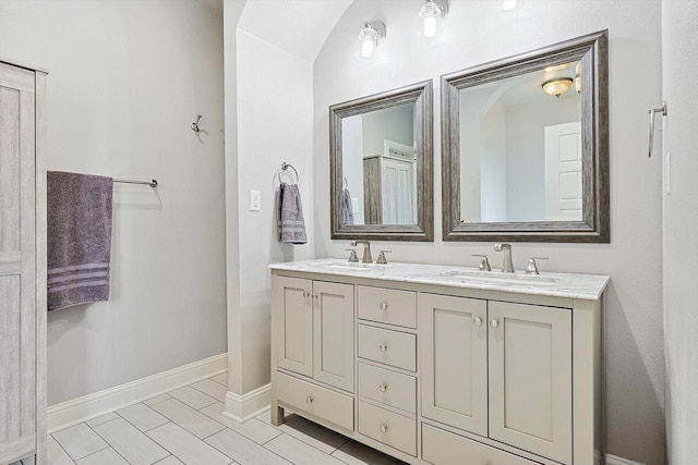 bathroom featuring vanity and tile patterned floors