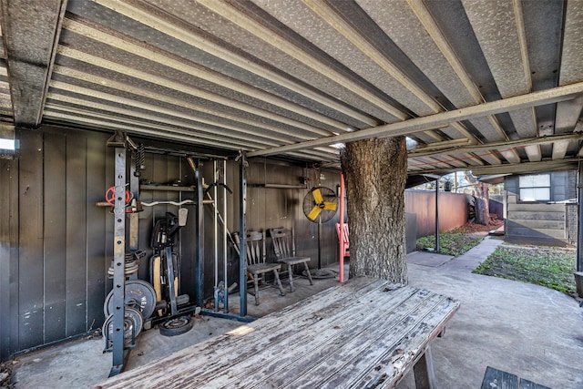 view of basement