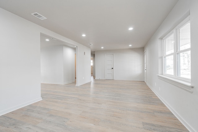 empty room featuring light hardwood / wood-style flooring