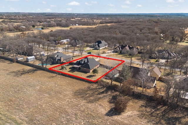 birds eye view of property featuring a residential view