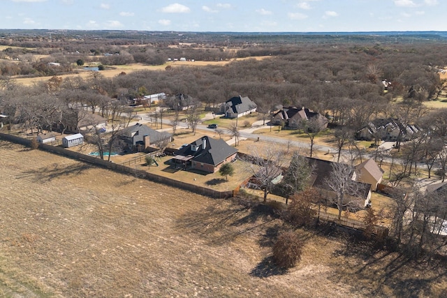 bird's eye view featuring a residential view