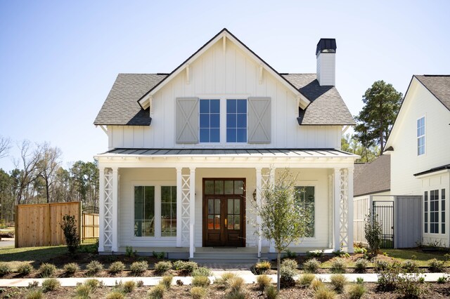 exterior space with french doors