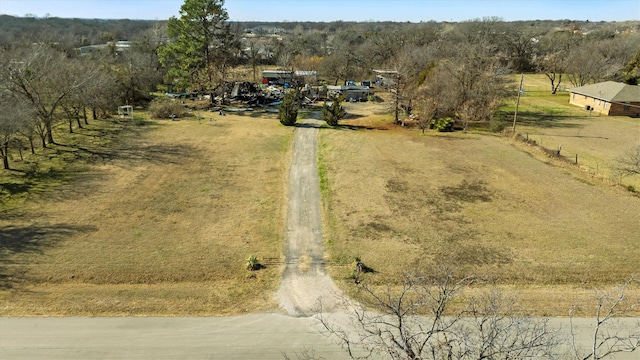 bird's eye view with a rural view