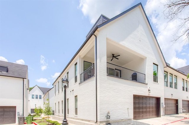 exterior space featuring a garage