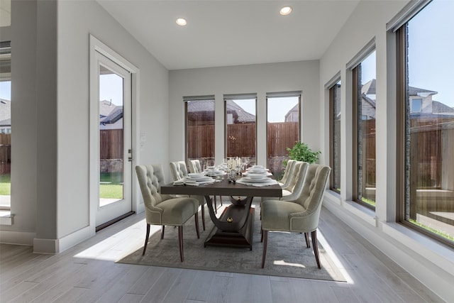 view of sunroom