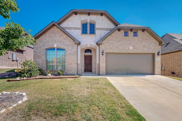 view of front of house with a front yard