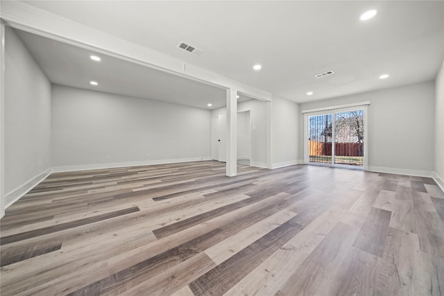 interior space featuring light wood-type flooring