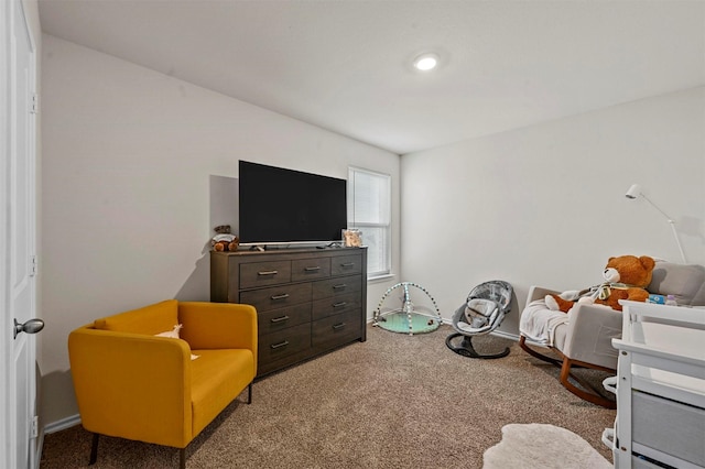 bedroom with carpet floors