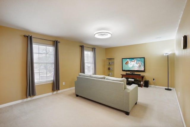 view of carpeted living room