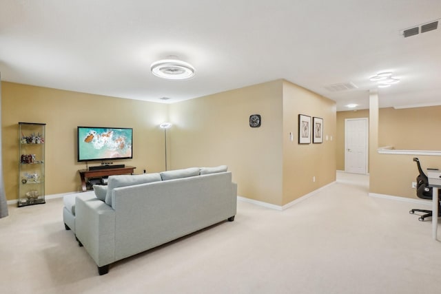 view of carpeted living room