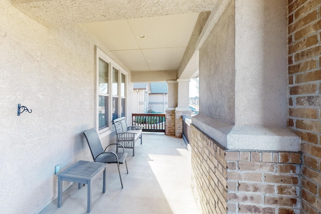 exterior space with covered porch