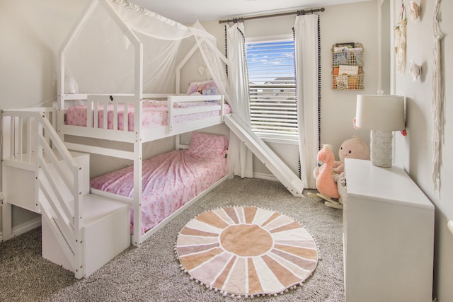 bedroom with carpet