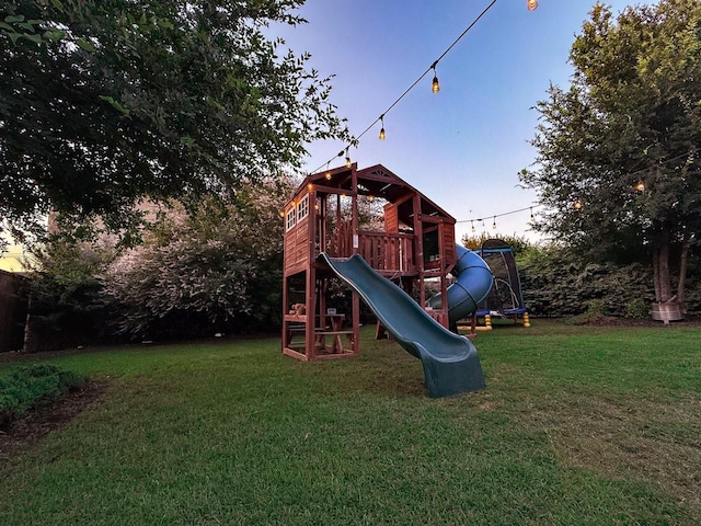 1813 Aslynn Cir, Aubrey, TX 76227 - view of playground featuring a lawn