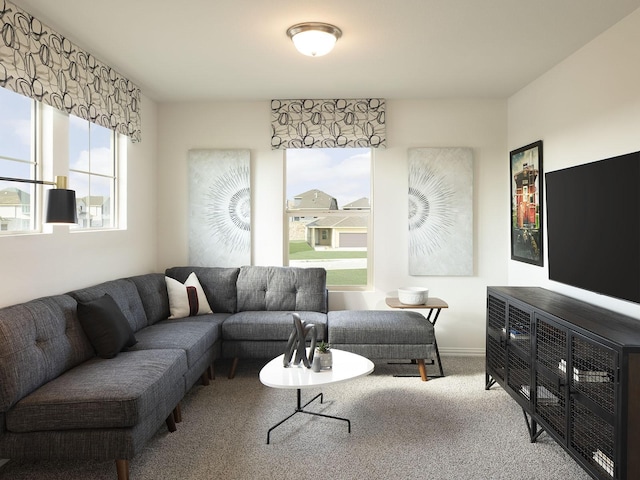 view of carpeted living room