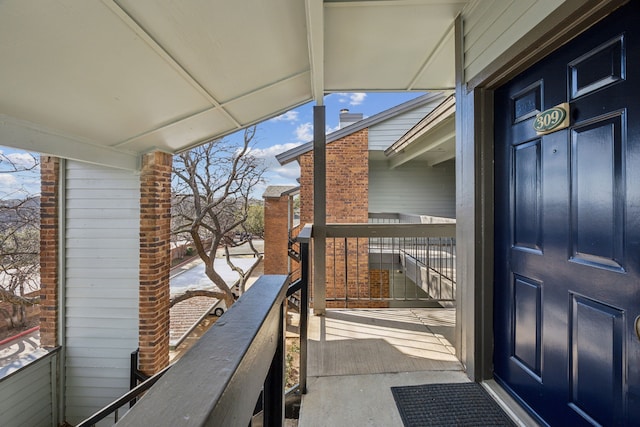 balcony with covered porch