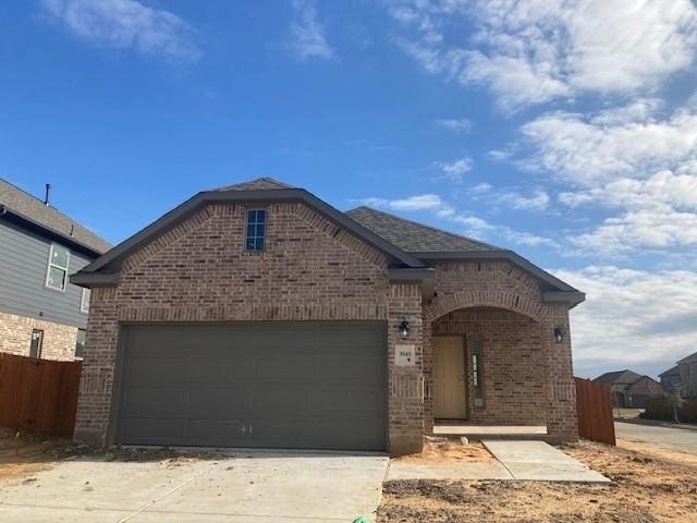 view of front of home featuring a garage