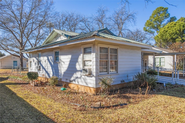 view of property exterior featuring cooling unit