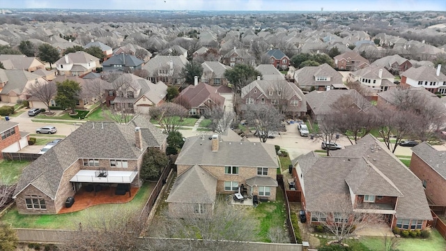 bird's eye view with a residential view