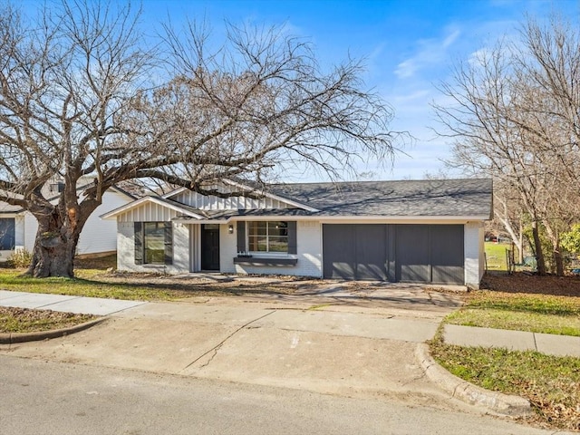 view of single story home