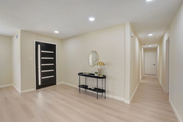 entryway featuring light hardwood / wood-style floors