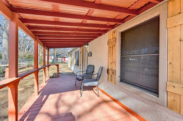 view of wooden terrace