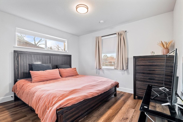 bedroom featuring hardwood / wood-style flooring