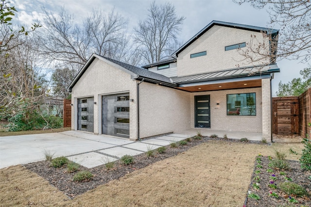 contemporary house with a garage