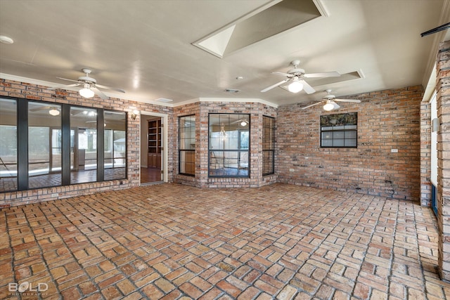 view of patio with ceiling fan