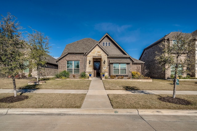 view of front of home featuring a front yard