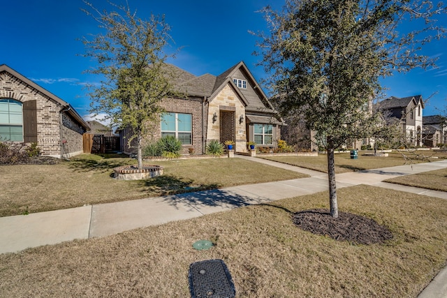 view of front facade with a front yard