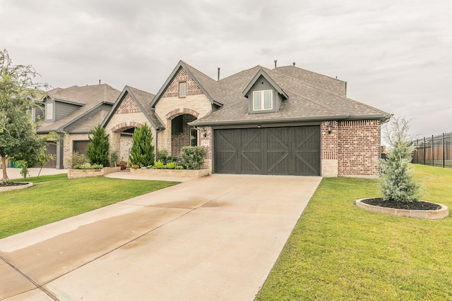 view of front facade with a front lawn