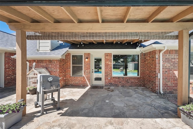 view of patio / terrace featuring grilling area