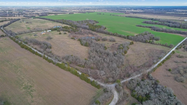 drone / aerial view featuring a rural view