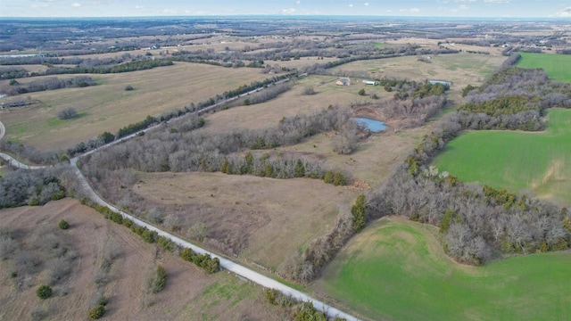 bird's eye view featuring a rural view