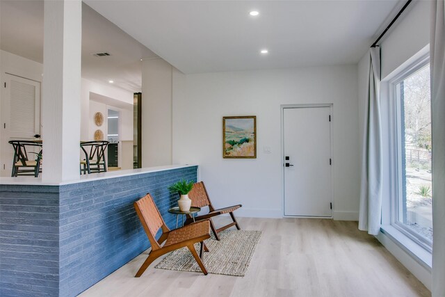 interior space featuring light hardwood / wood-style floors