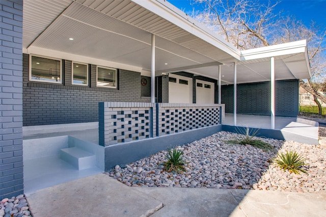 exterior space featuring covered porch