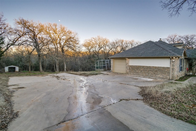 view of home's exterior featuring a garage