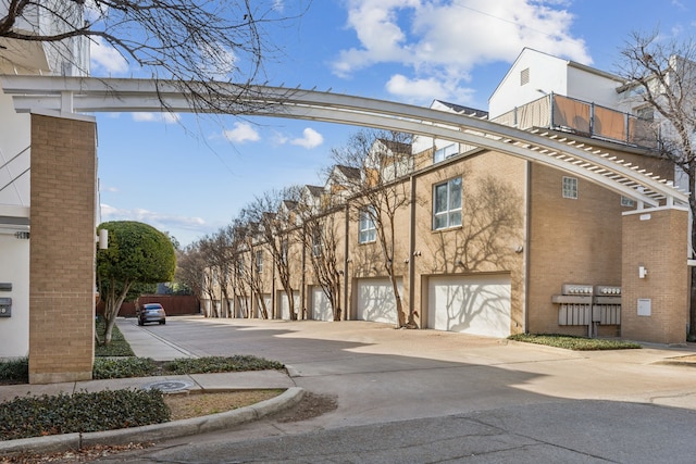 view of property exterior featuring a garage