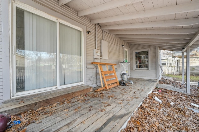 view of wooden terrace