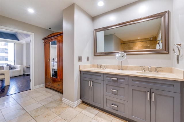 bathroom with vanity