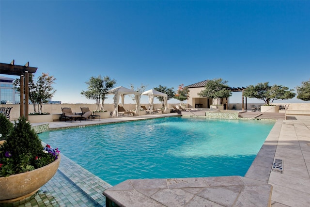 view of pool with a patio